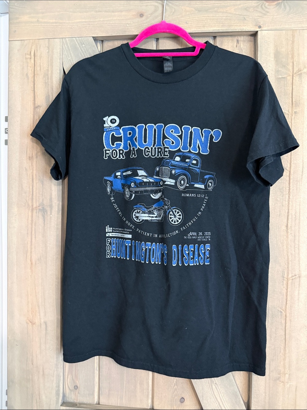 Cruisin' For a Cure Huntington's Disease Graphic Tee - Black